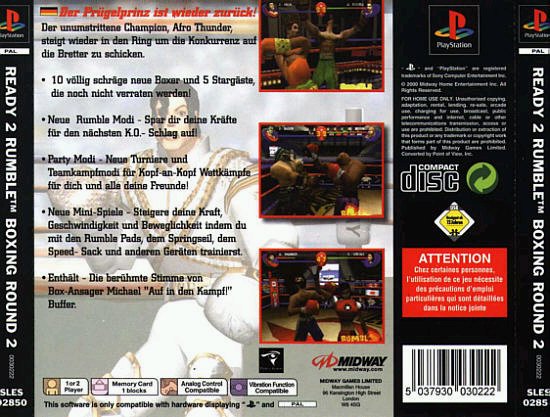 Contraportada de Ready 2 Rumble Boxing Round 2 · DE