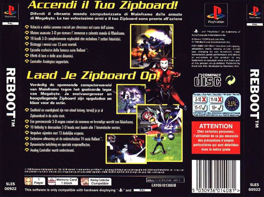 Contraportada de ReBoot · EU