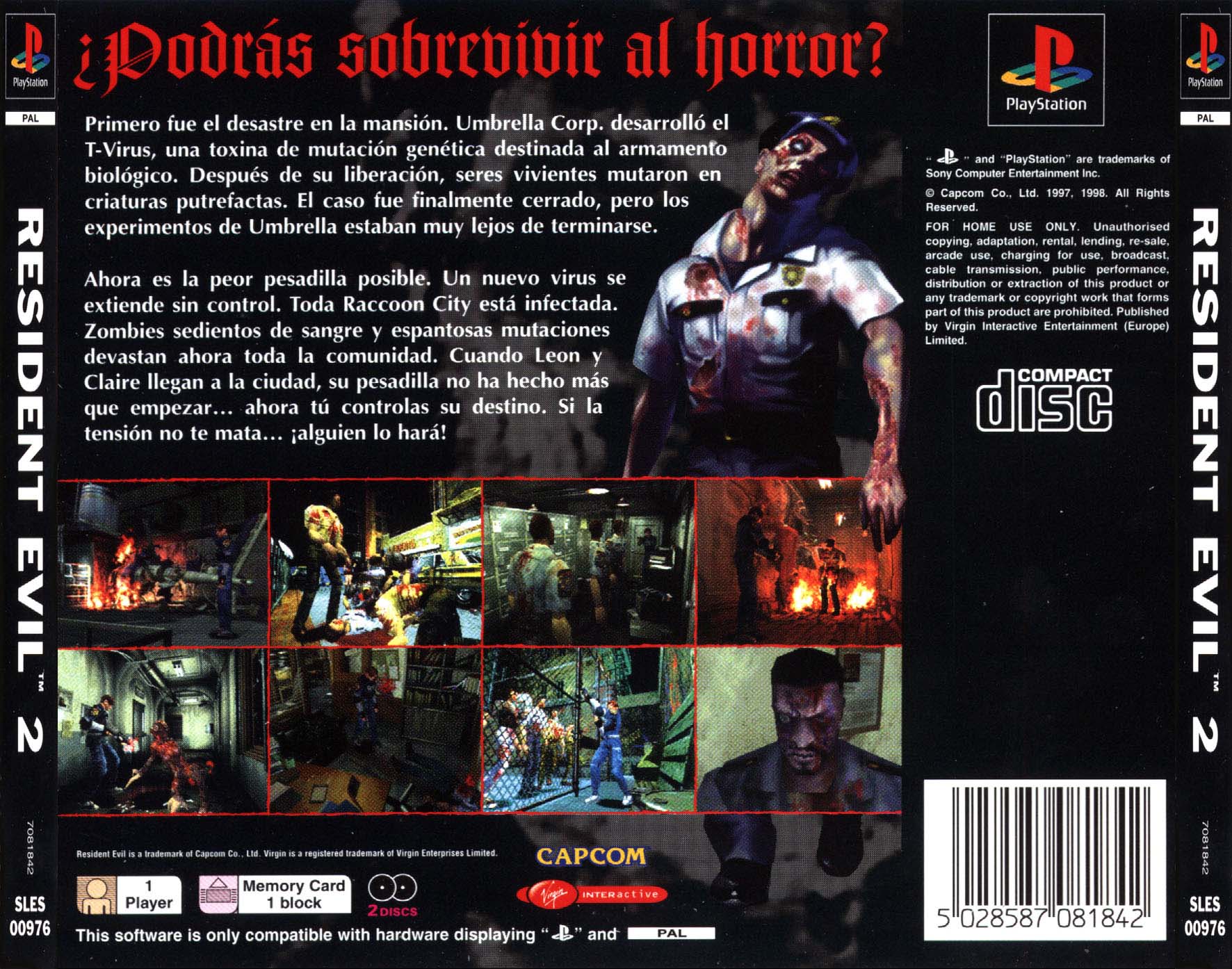 Contraportada de Resident Evil 2 · ES