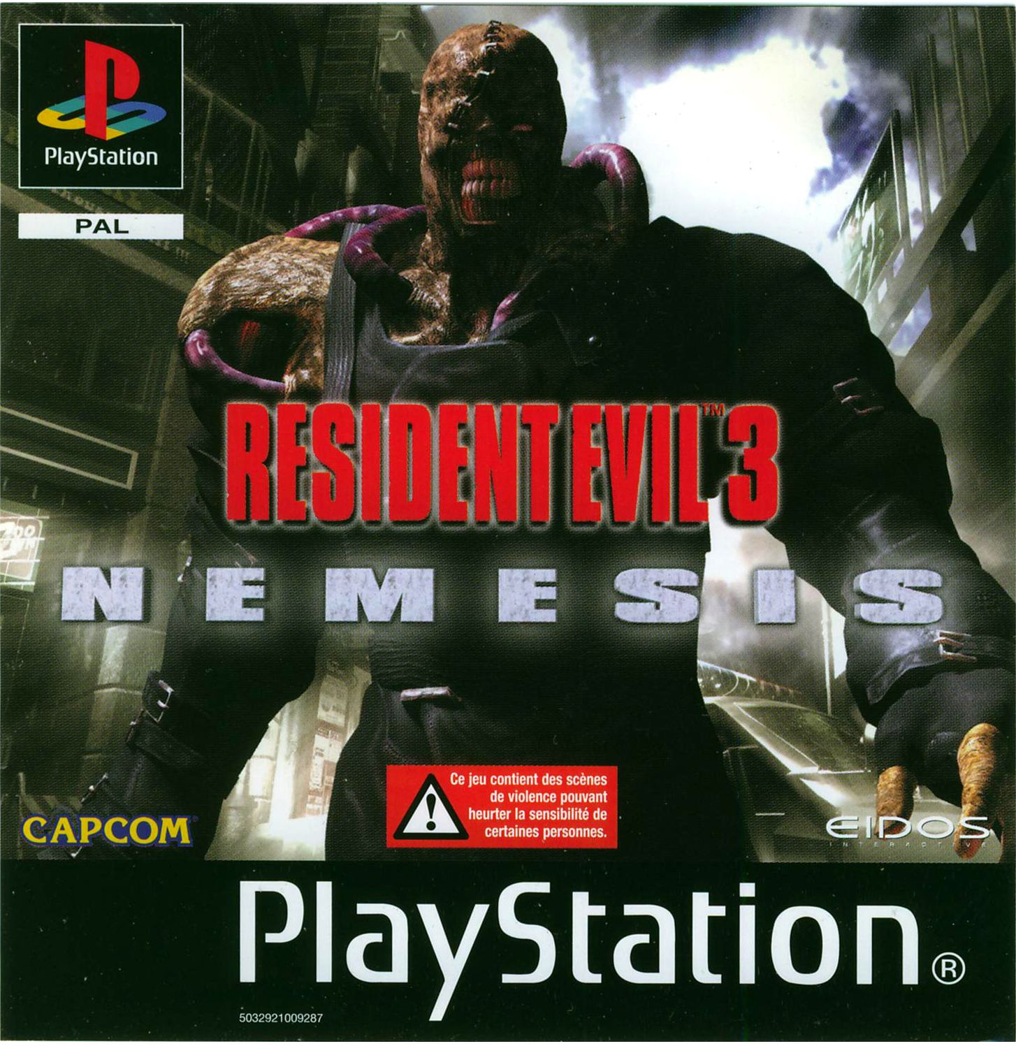Portada de Resident Evil 3 - Nemesis · PAL Francia