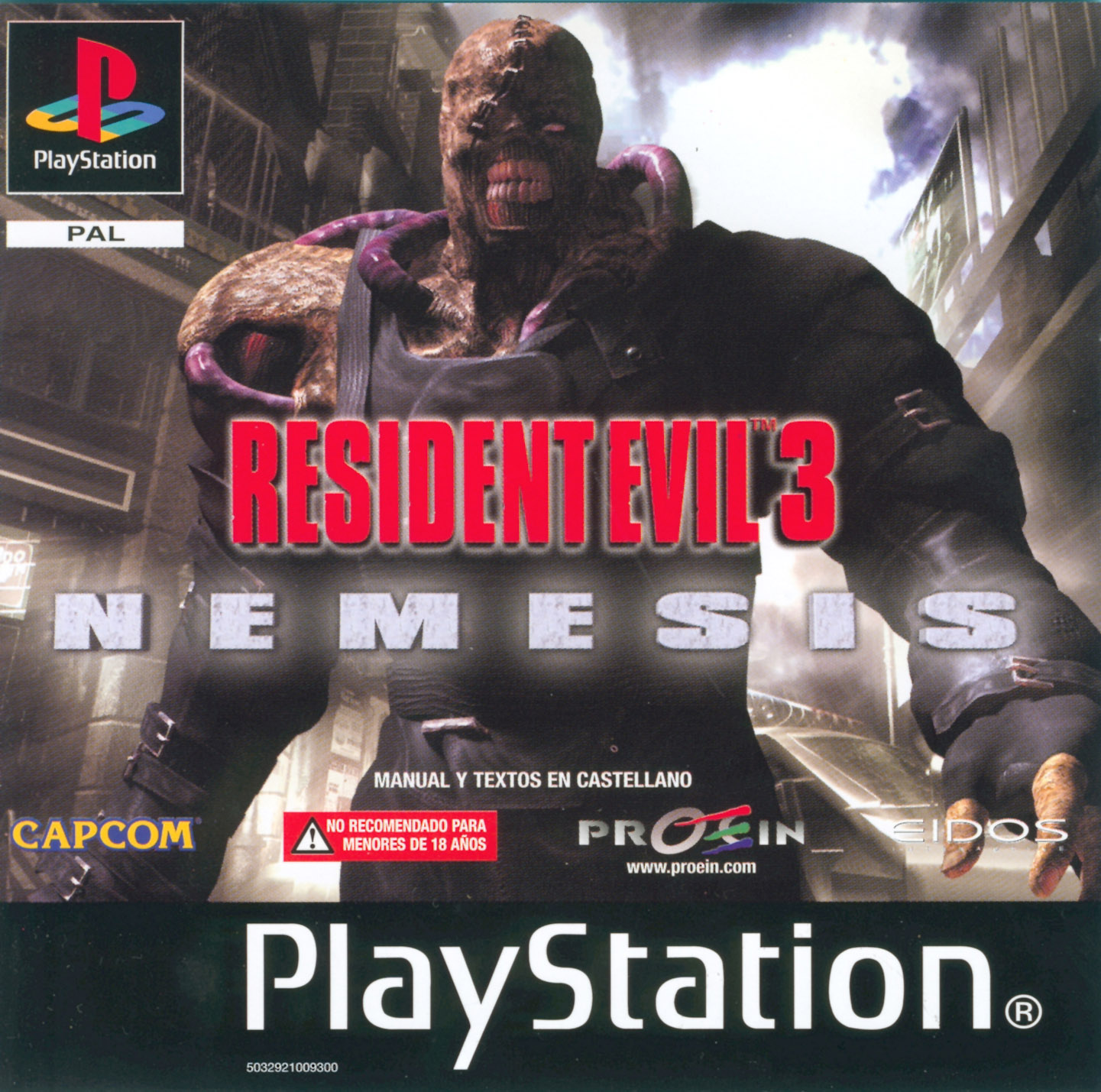 Portada de Resident Evil 3 - Nemesis · PAL España