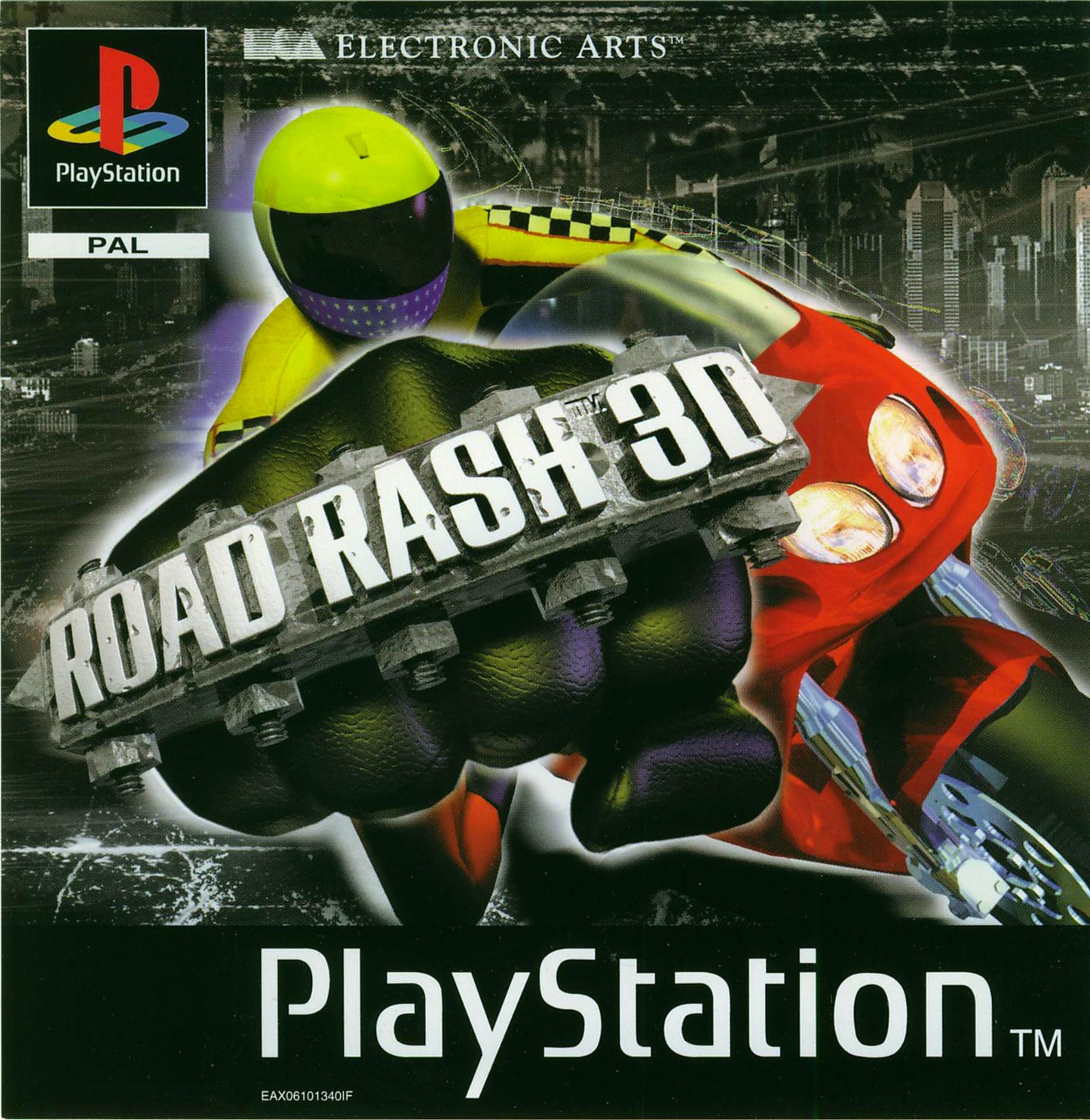 Portada de Road Rash 3D · PAL Francia