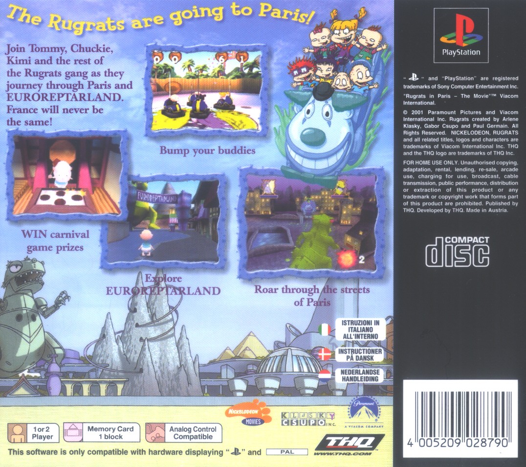 Contraportada de Rugrats in Paris the Movie · GB