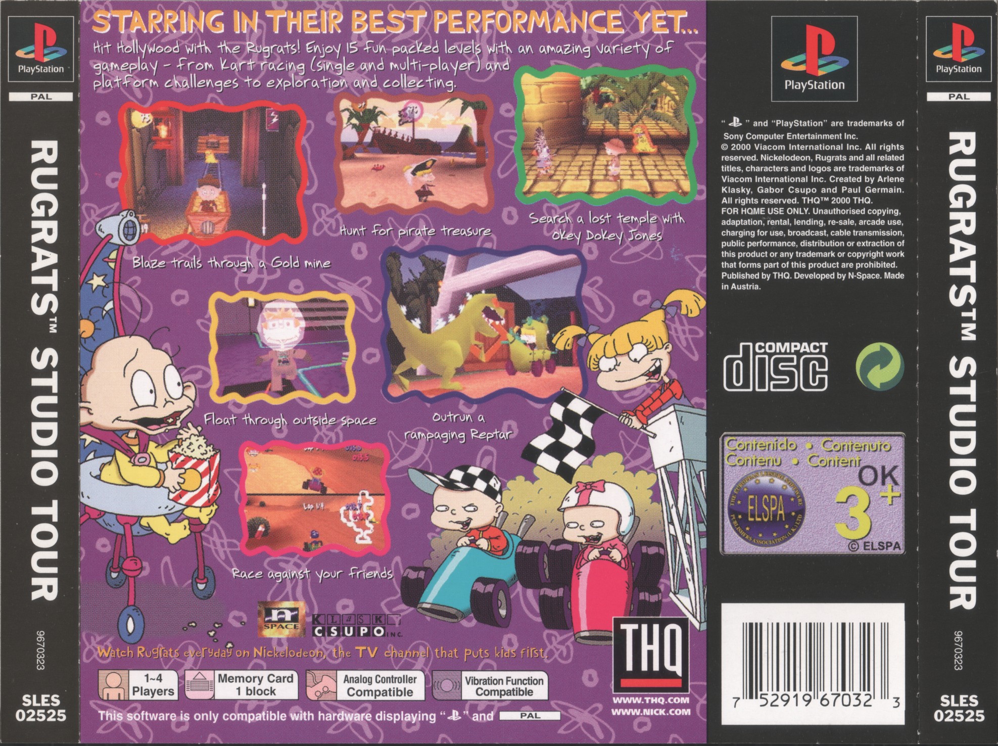 Contraportada de Rugrats Studio Tour · EU