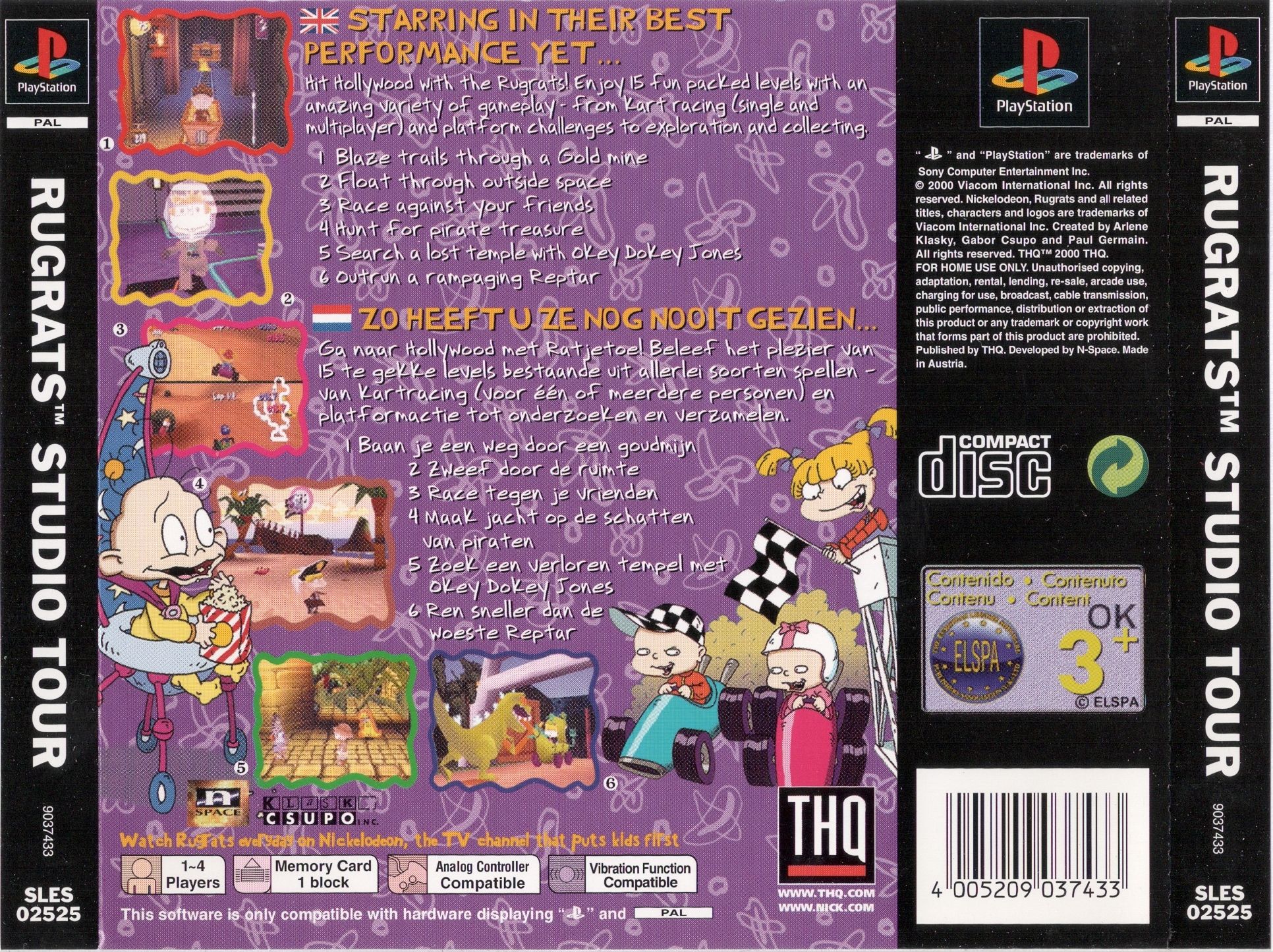 Contraportada de Rugrats Studio Tour · EU