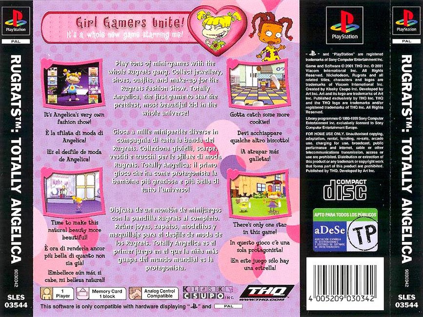 Contraportada de Rugrats Totally Angelica · EU