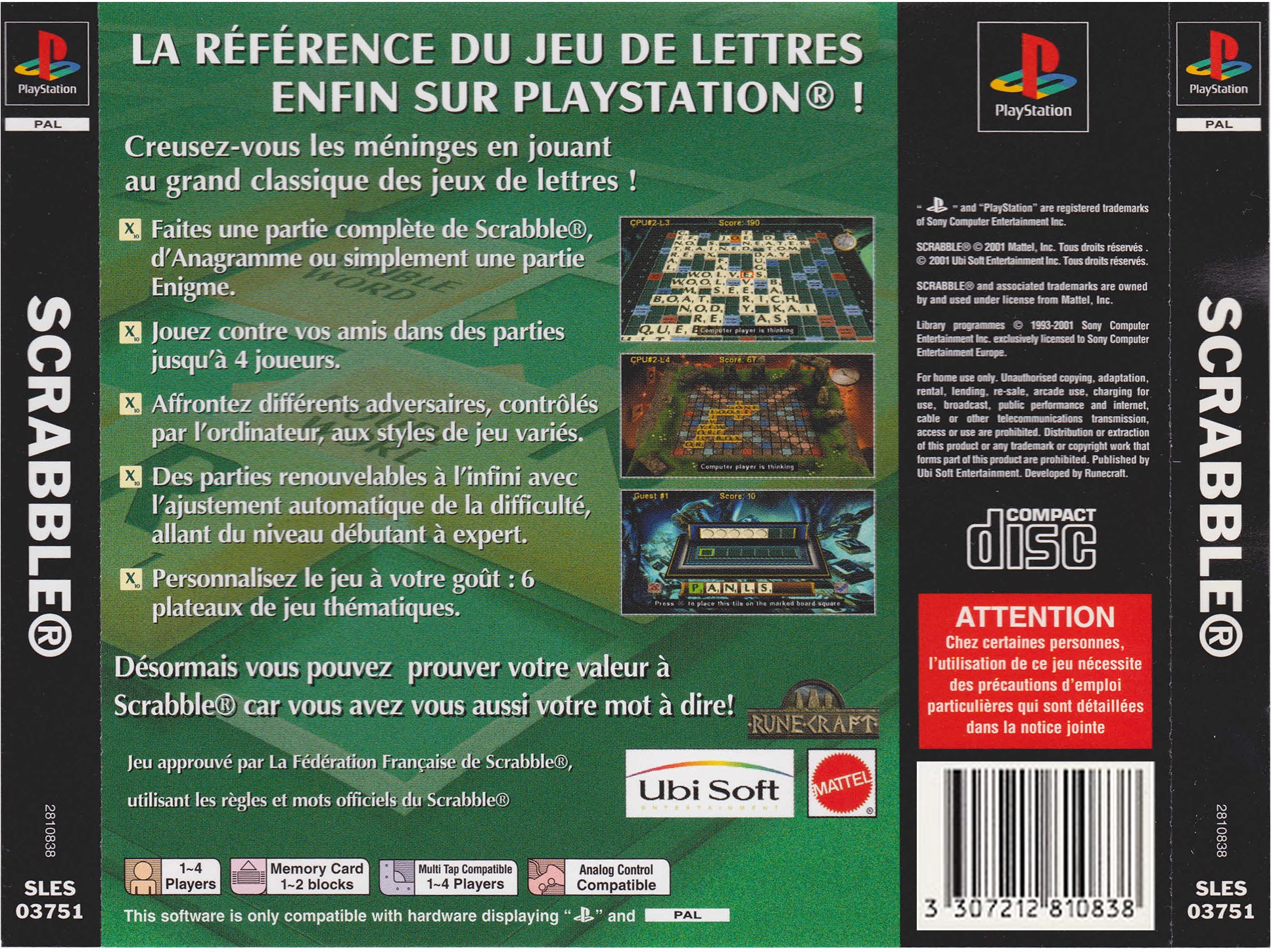 Contraportada de Scrabble · FR