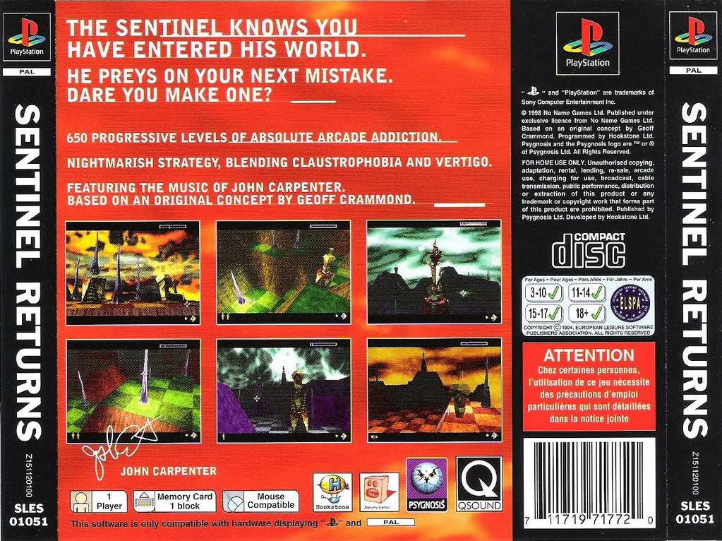 Contraportada de Sentinel Returns · EU