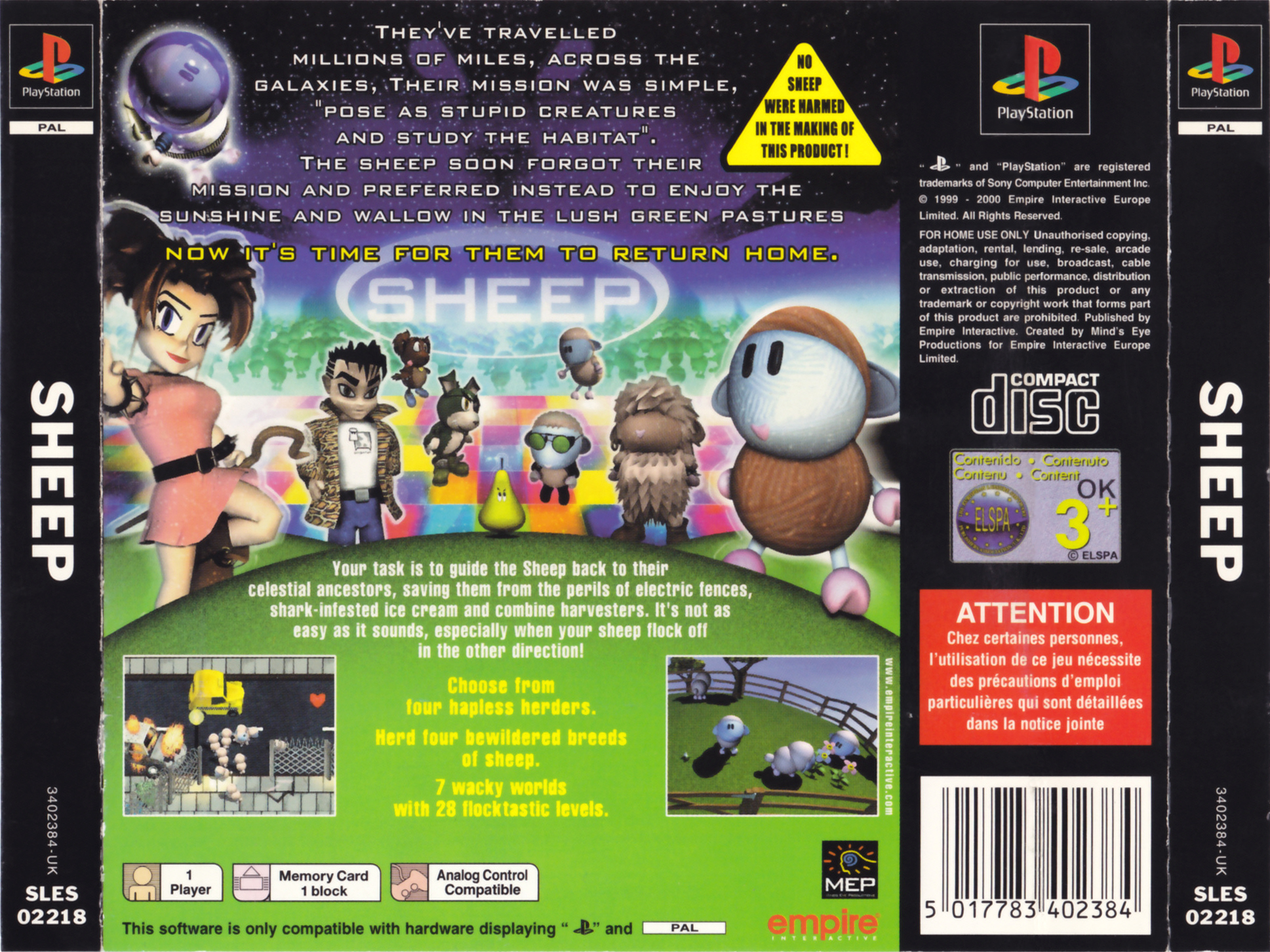 Contraportada de Sheep · EU