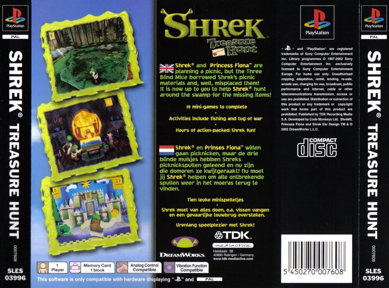 Contraportada de Shrek Treasure Hunt · EU