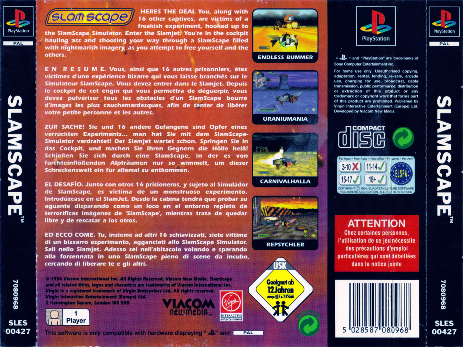 Contraportada de SlamScape · EU