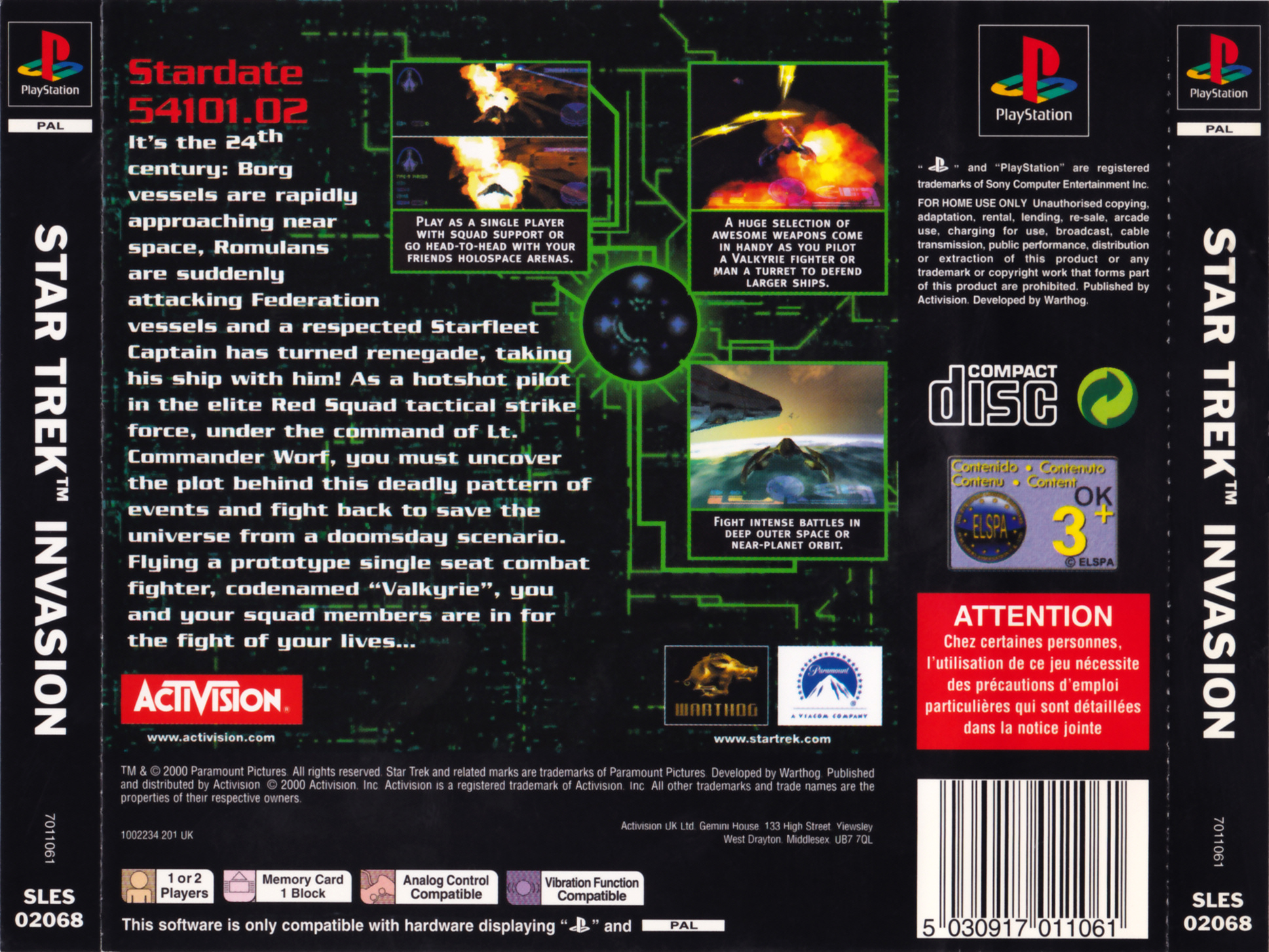 Contraportada de Star Trek - Invasion · EU