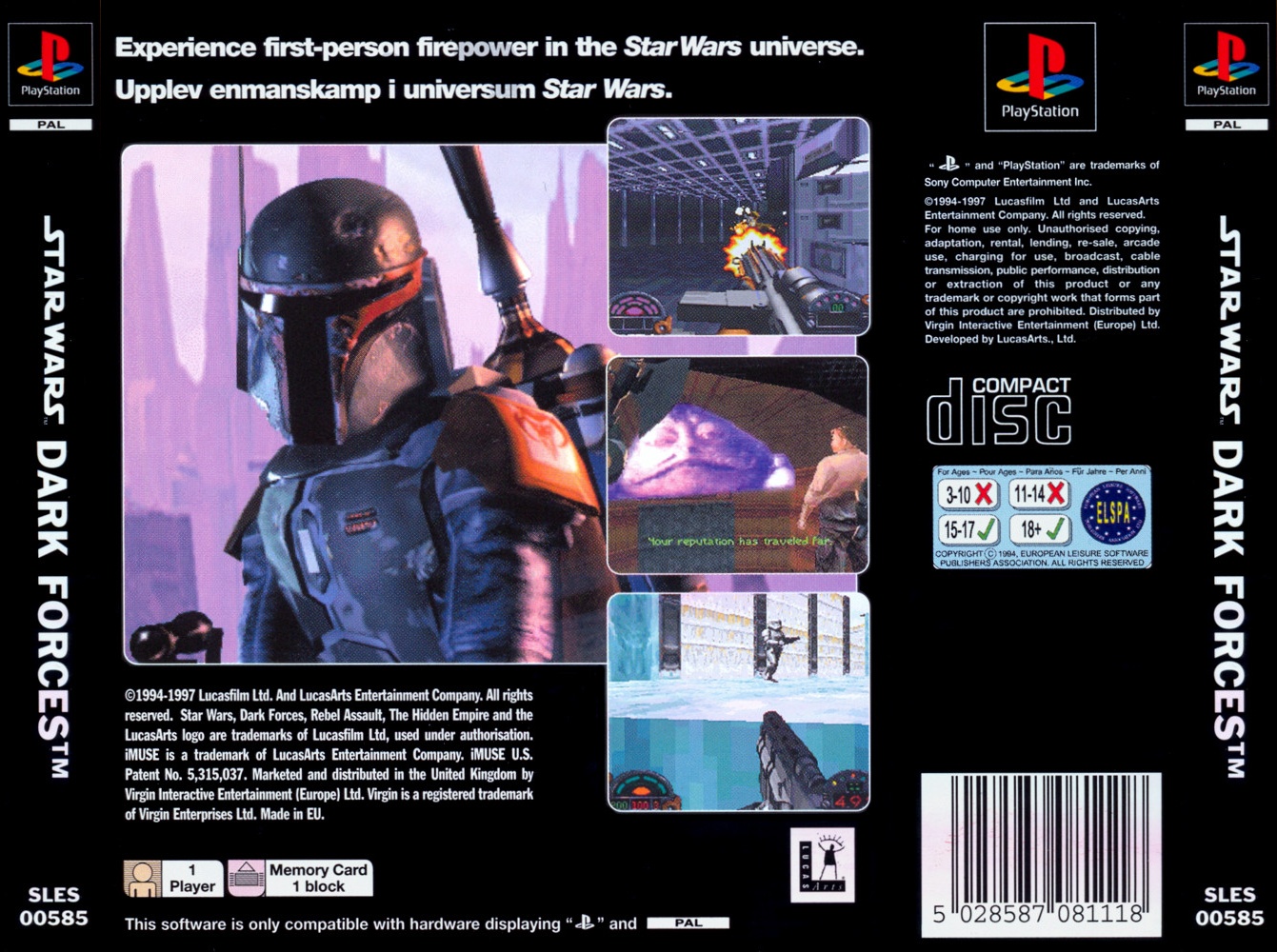 Contraportada de Star Wars - Dark Forces · EU