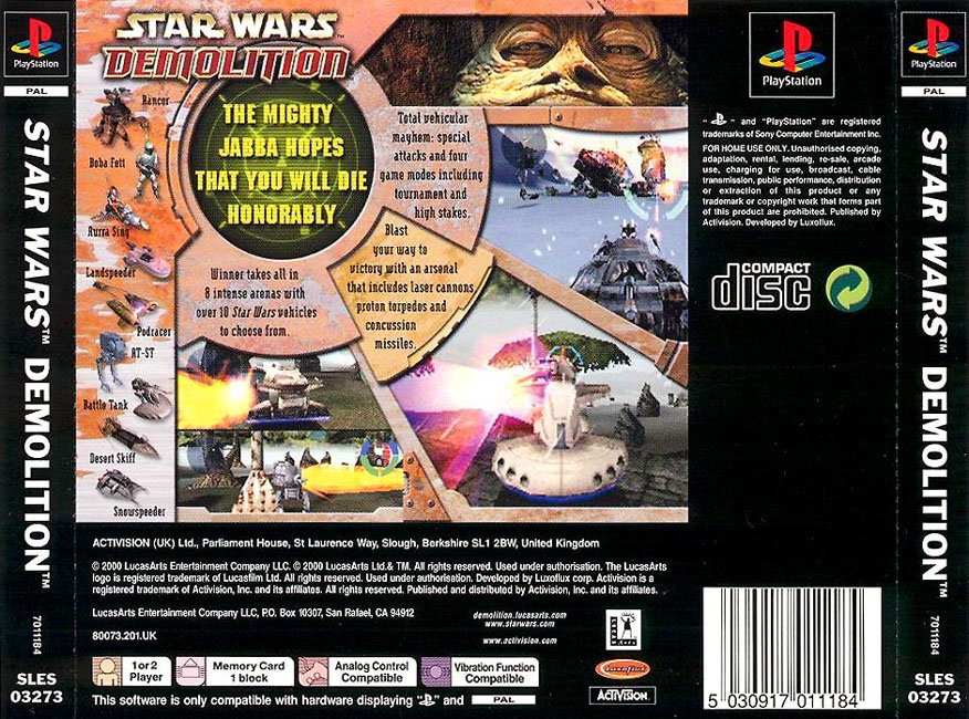 Contraportada de Star Wars - Demolition · EU