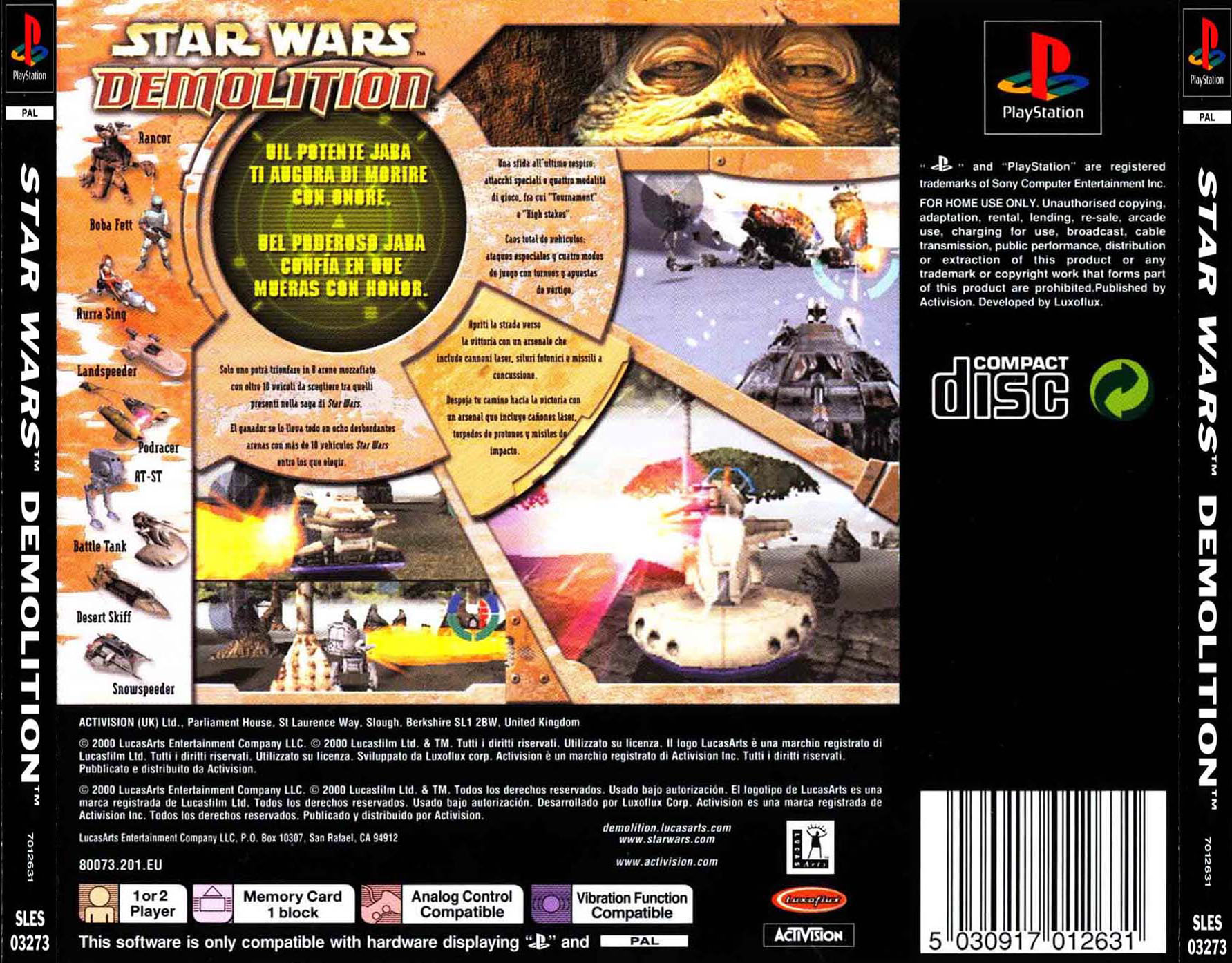 Contraportada de Star Wars - Demolition · EU