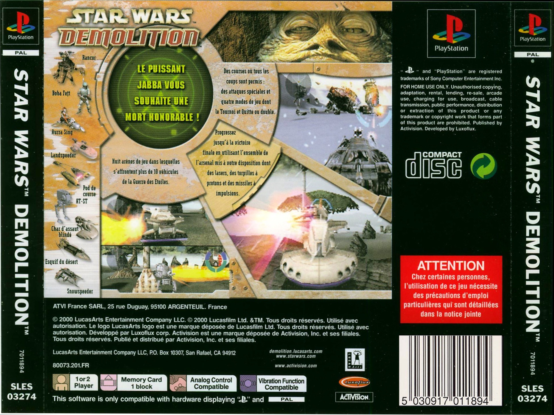 Contraportada de Star Wars - Demolition · FR