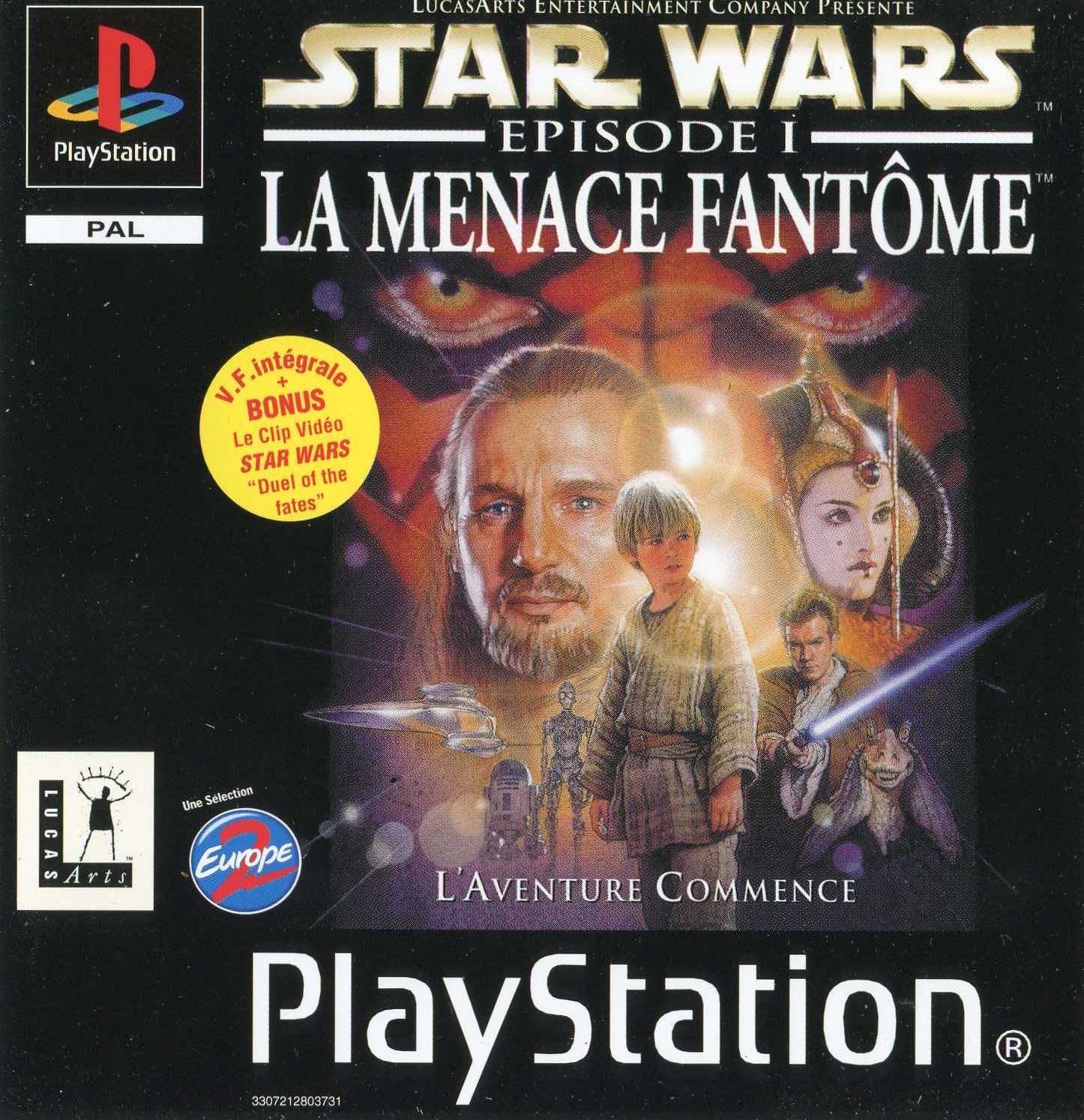 Portada de Star Wars - Episode I - La Menace Fantôme · PAL Francia
