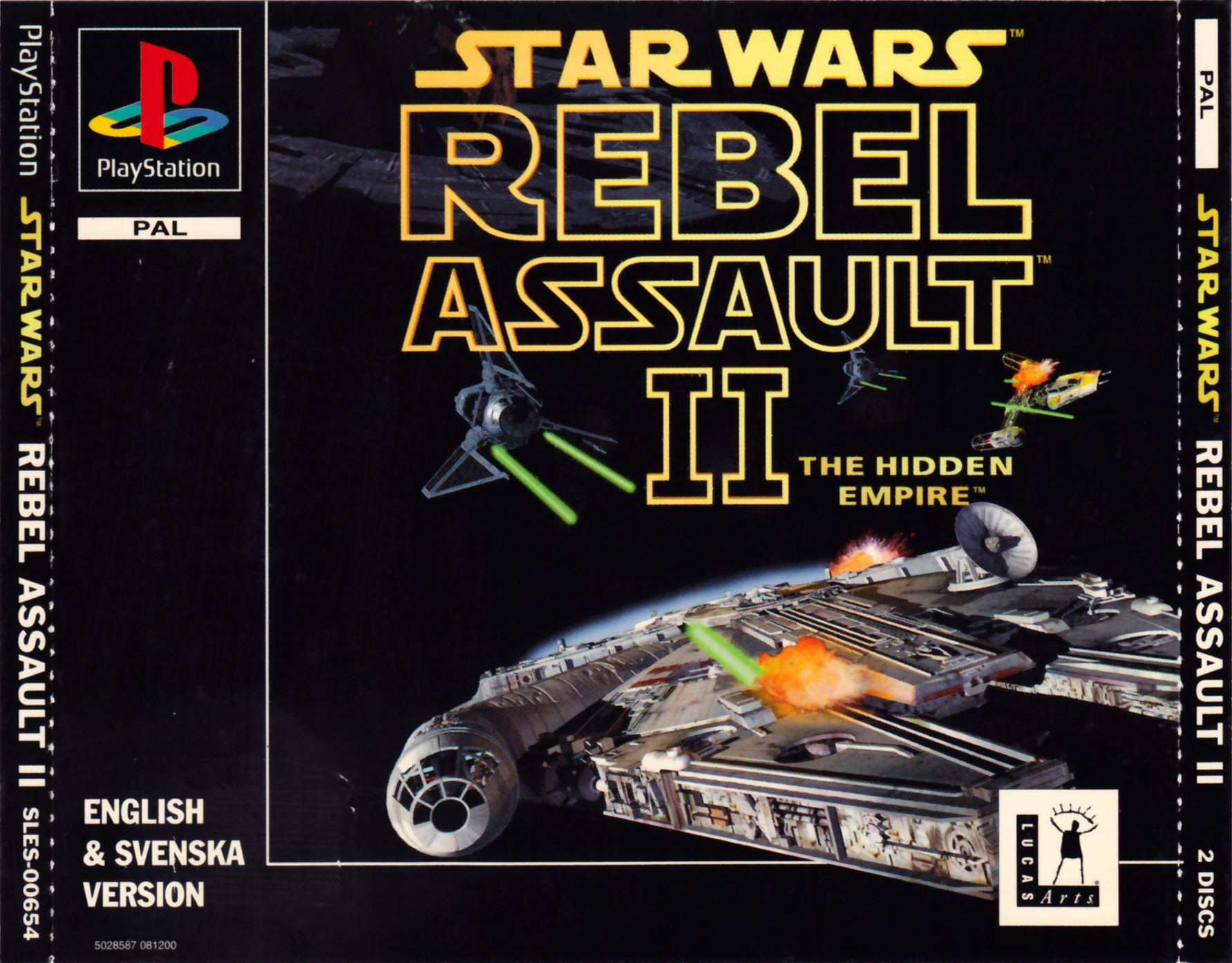 Portada de Star Wars - Rebel Assault II - The Hidden Empire · PAL Europa