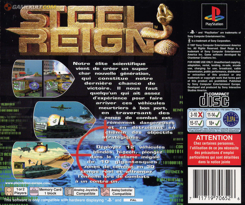 Contraportada de Steel Reign · FR