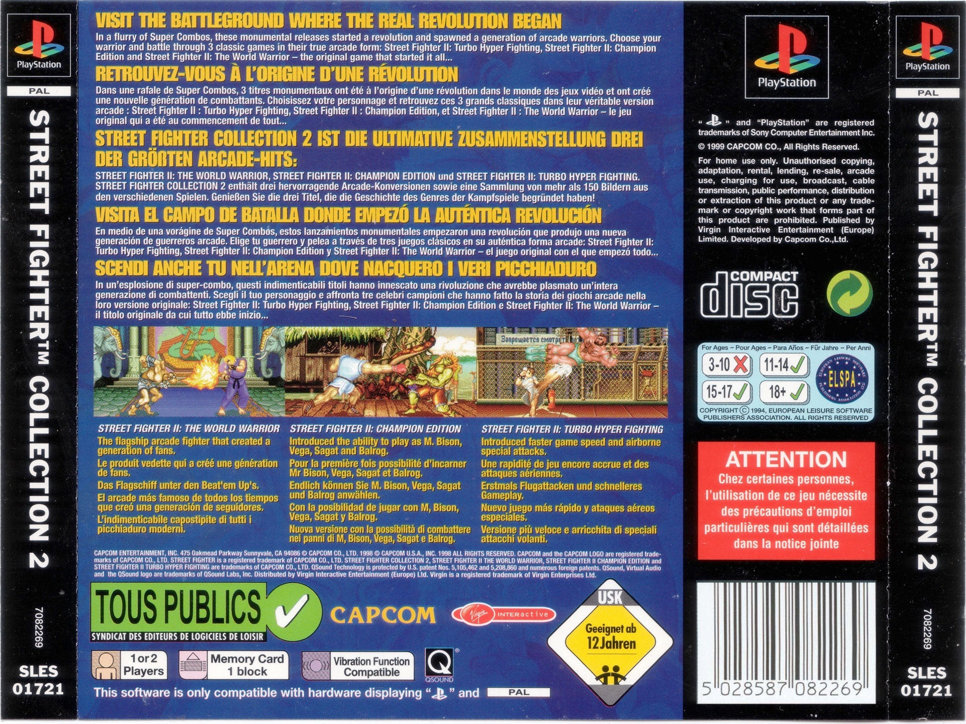 Contraportada de Street Fighter Collection 2 · EU