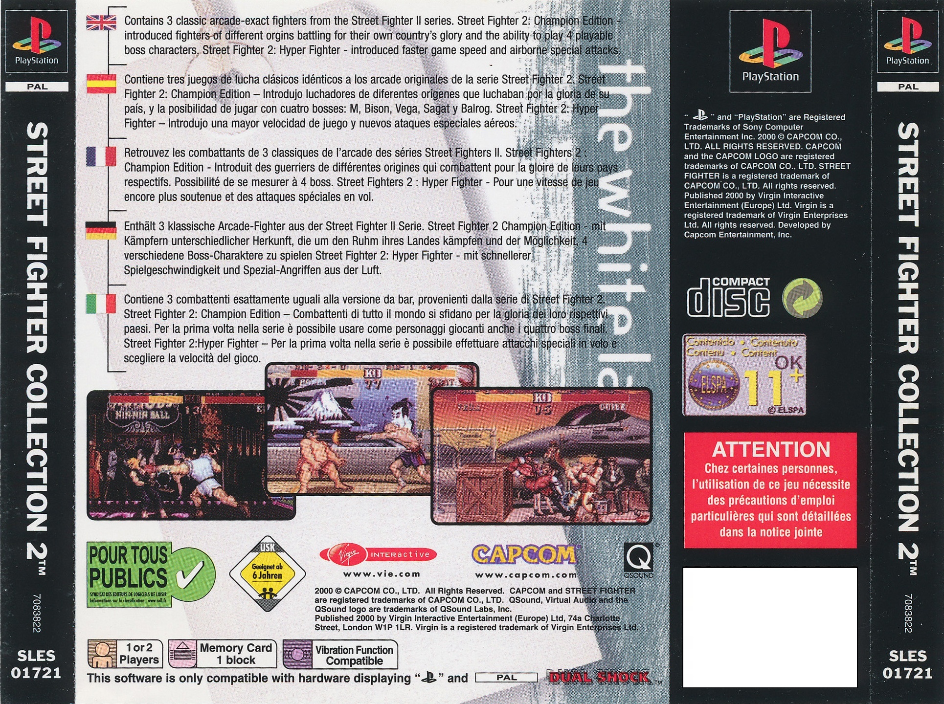 Contraportada de Street Fighter Collection 2 · EU