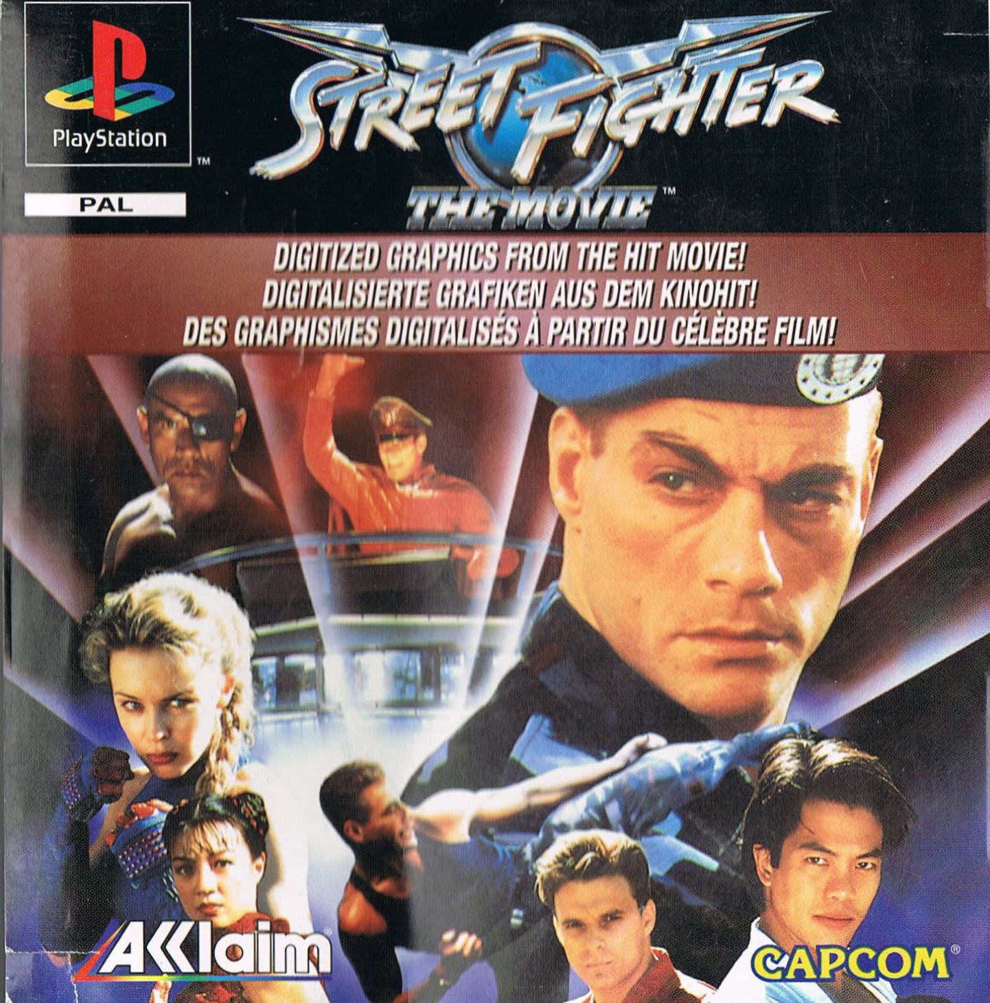 Portada de Street Fighter The Movie Estándar para PS1 (Europa)