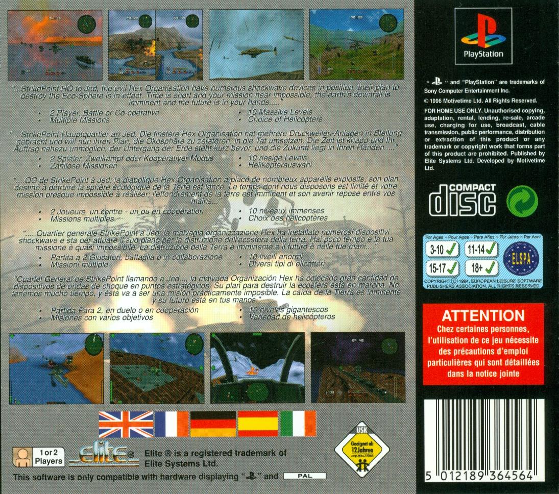 Contraportada de Strikepoint The Hex Missions · EU