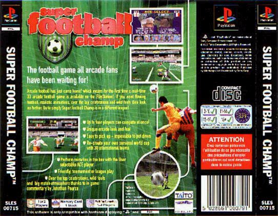 Contraportada de Super Football Champ · EU