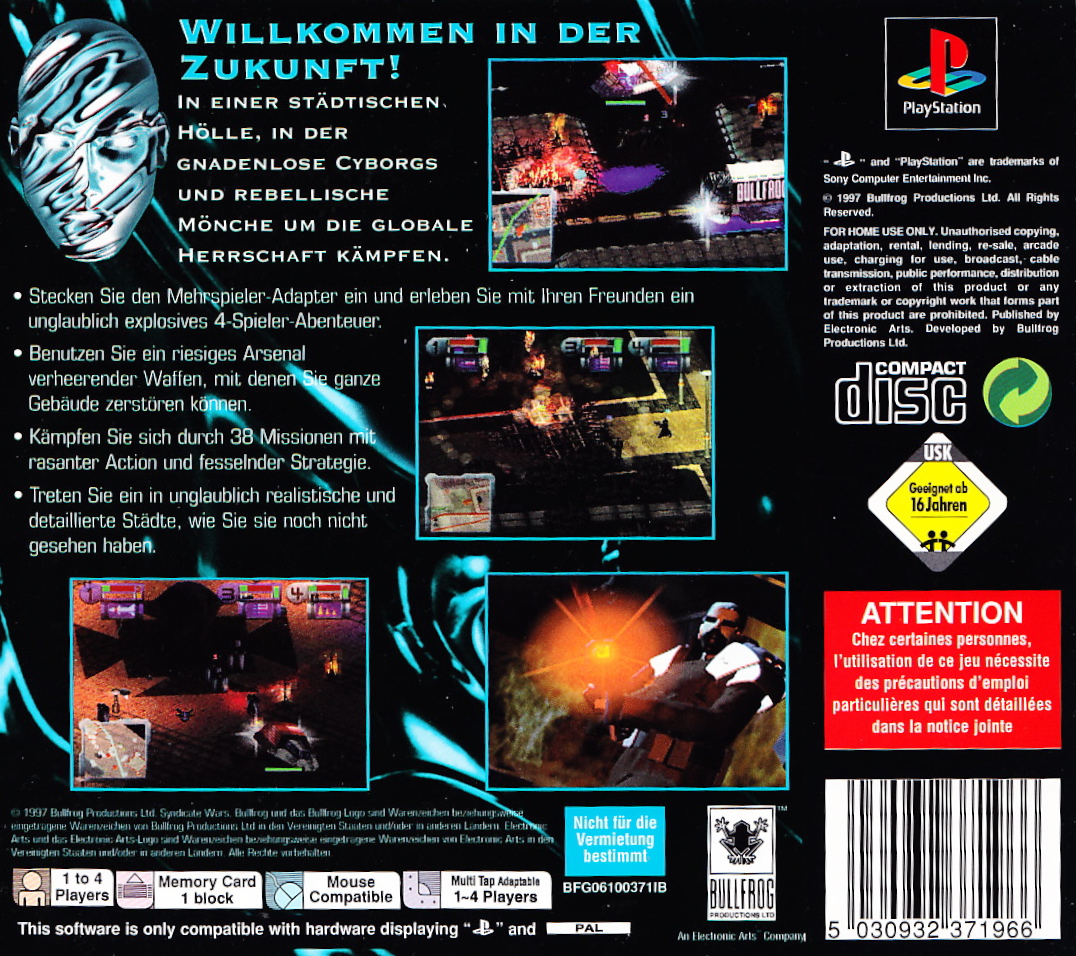 Contraportada de Syndicate Wars · DE