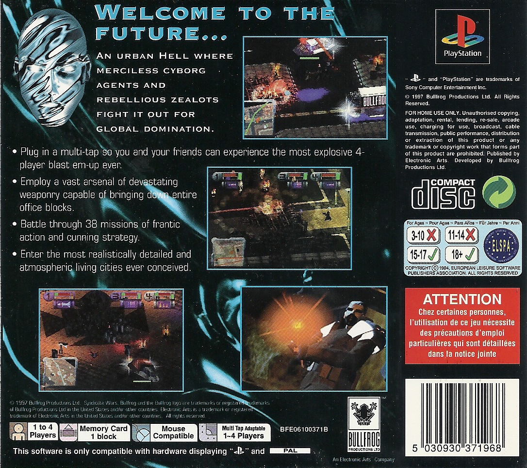 Contraportada de Syndicate Wars · EU