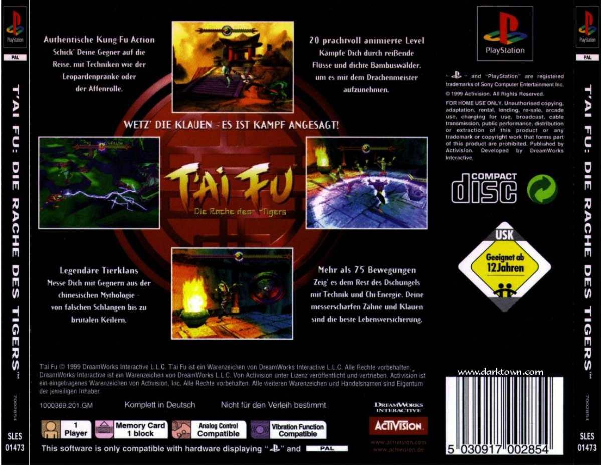 Contraportada de T’ai Fu - Die Rache Des Tigers · DE