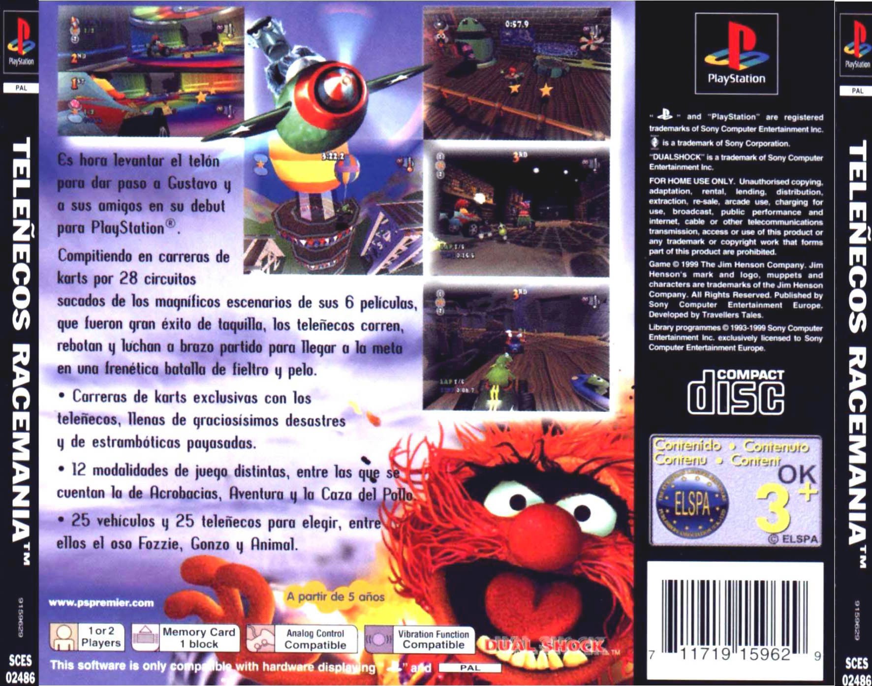 Contraportada de Teleñecos Racemania · ES