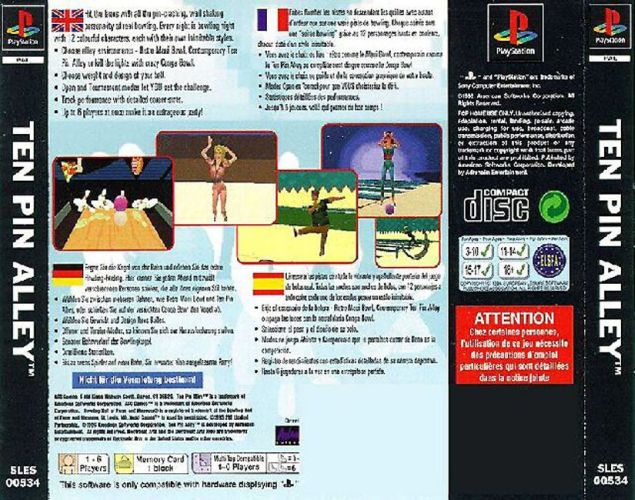 Contraportada de Ten Pin Alley · EU