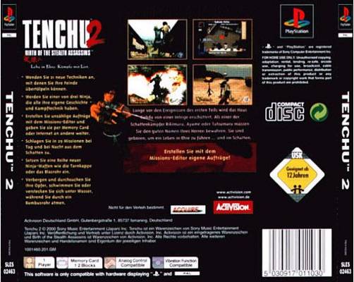 Contraportada de Tenchu 2 - Birth of the Stealth Assassins · DE