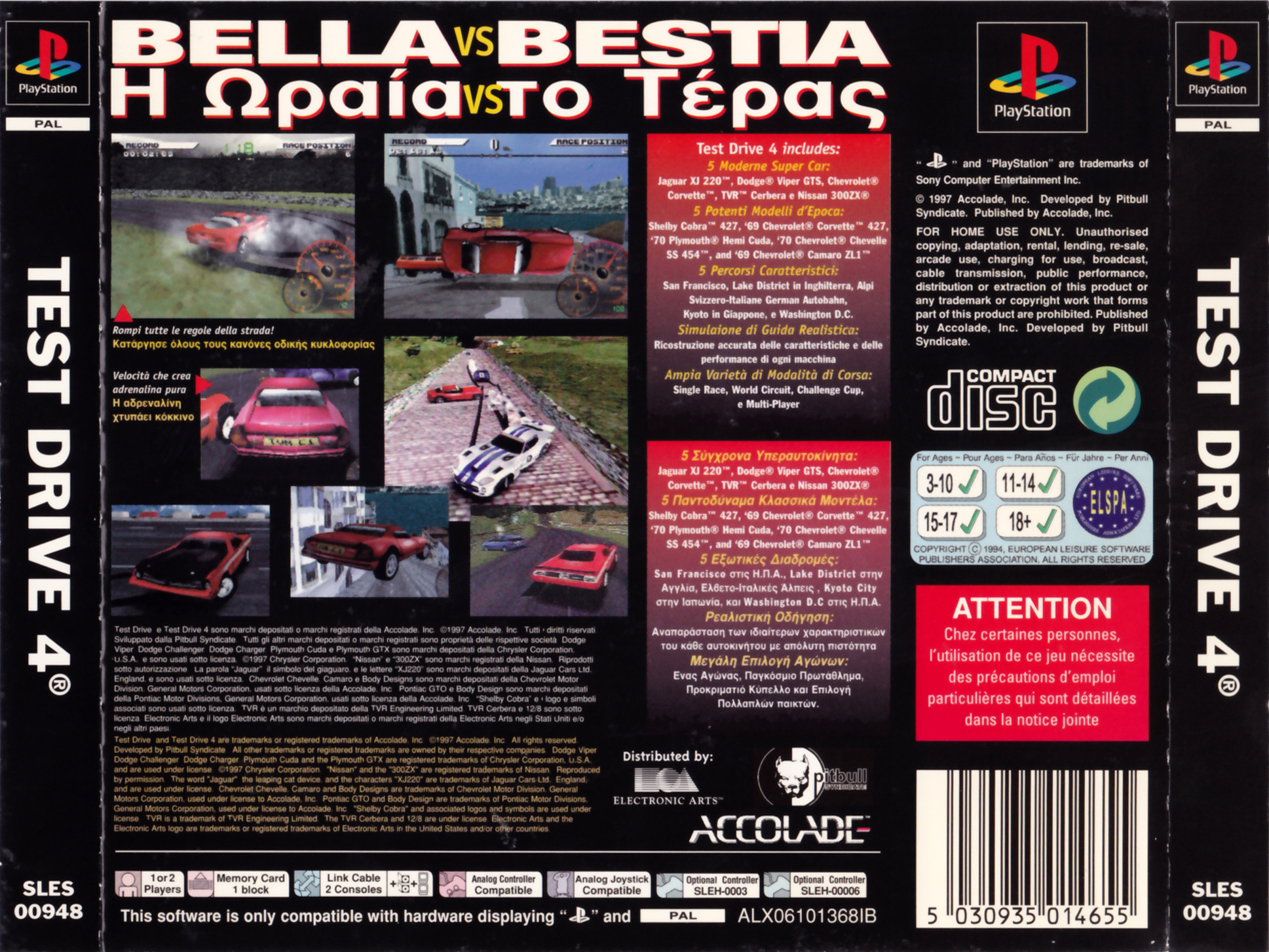 Contraportada de Test Drive 4 · EU