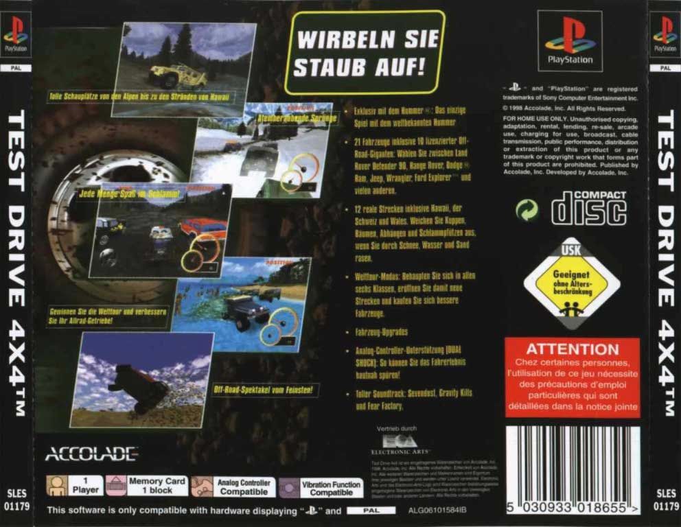 Portada de Test Drive 4x4 · DE