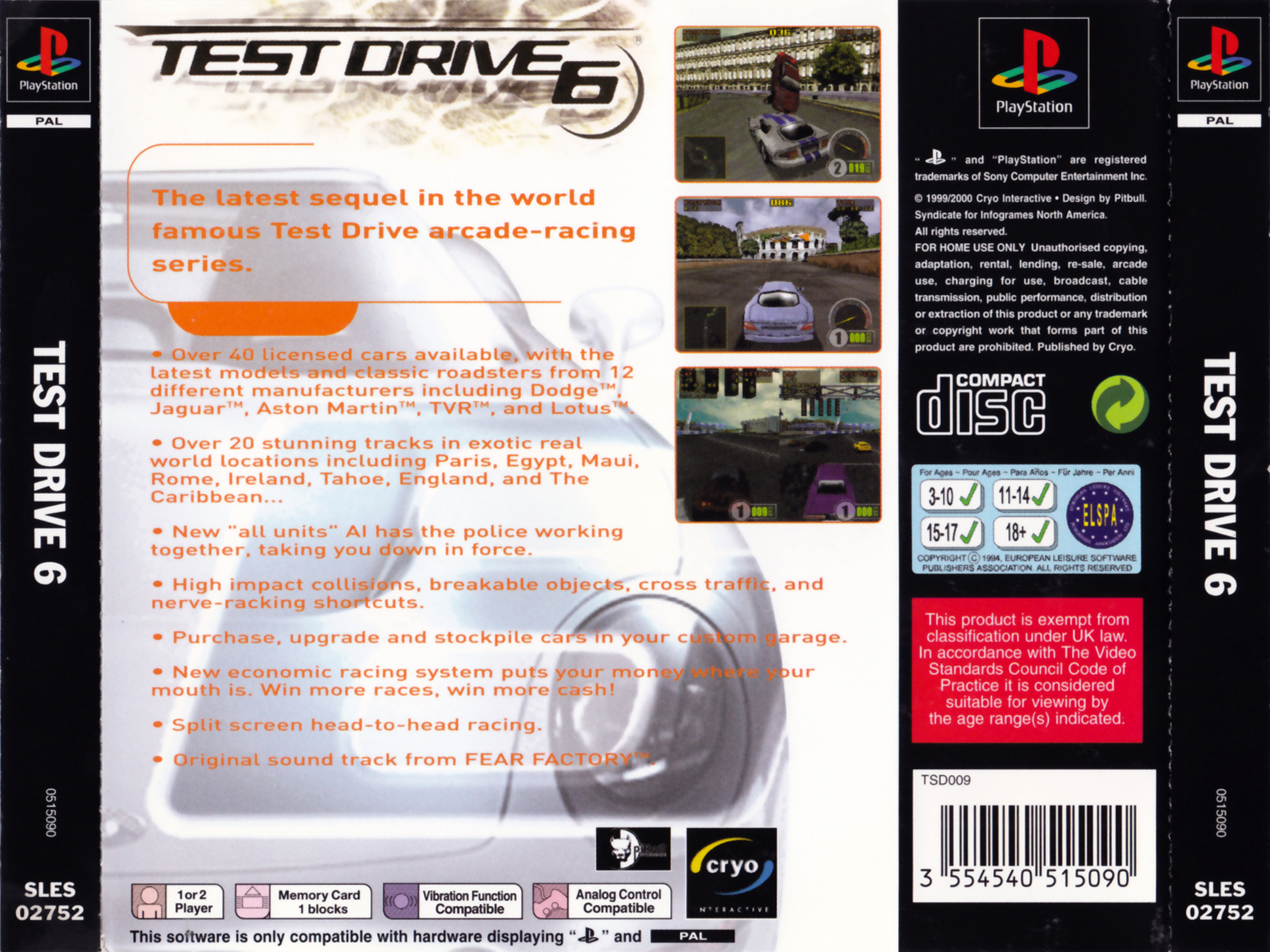 Contraportada de Test Drive 6 · EU