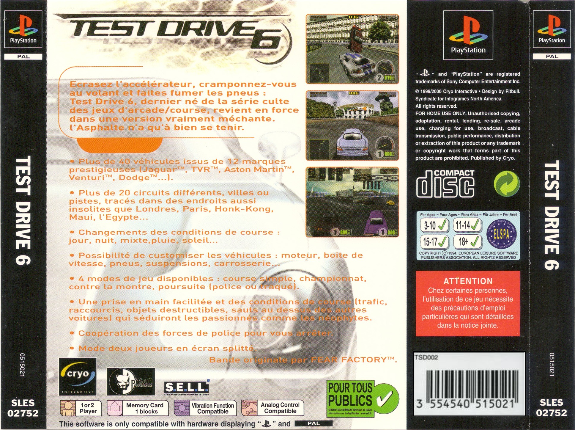 Contraportada de Test Drive 6 · FR