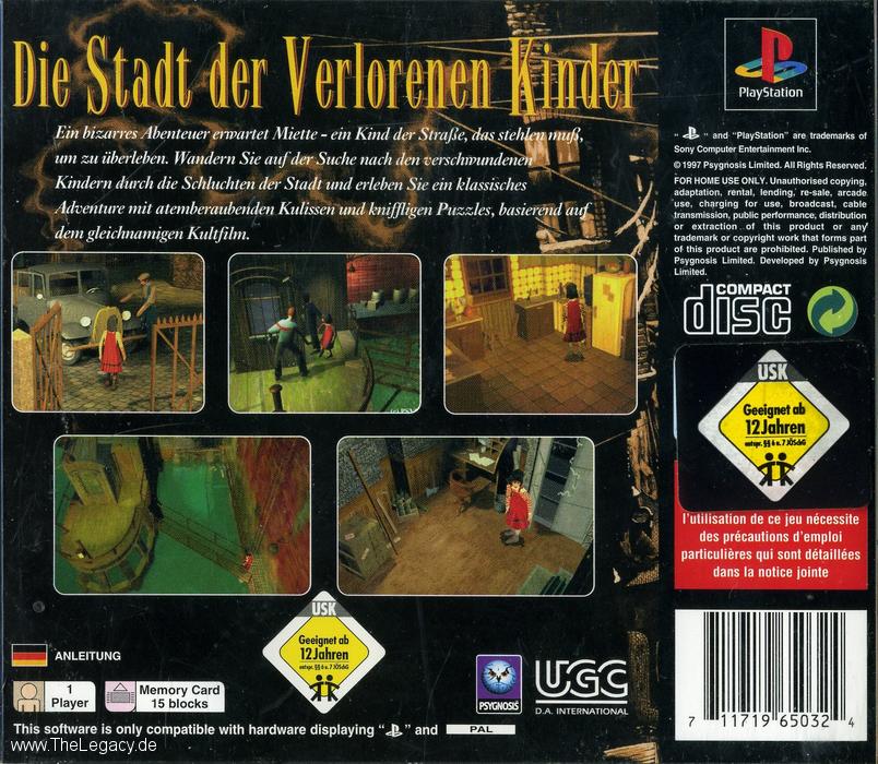 Contraportada de The City of Lost Children · DE