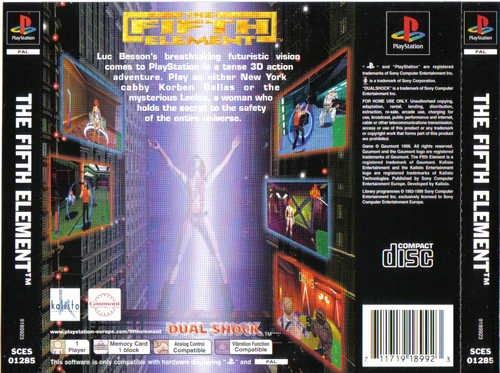 Contraportada de The Fifth Element · EU