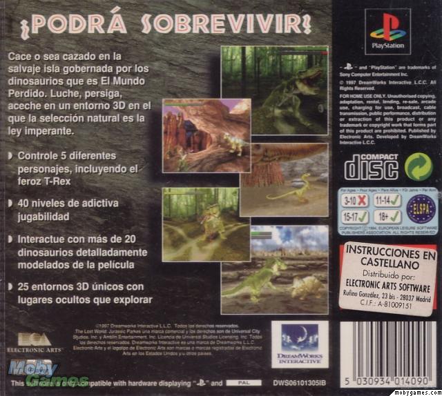 Contraportada de Lost World Jurassic Park · ES