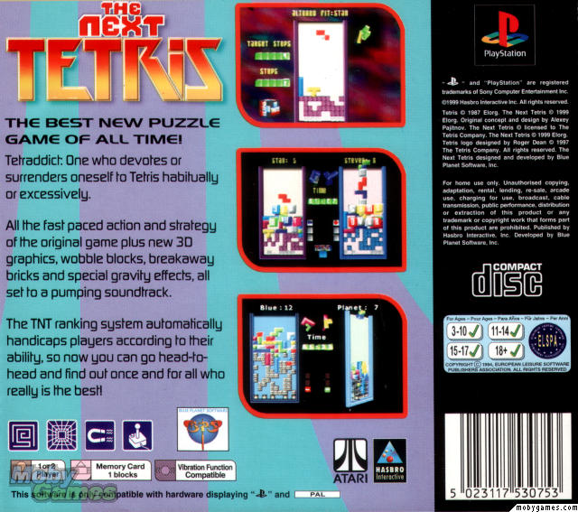 Contraportada de The Next Tetris · EU