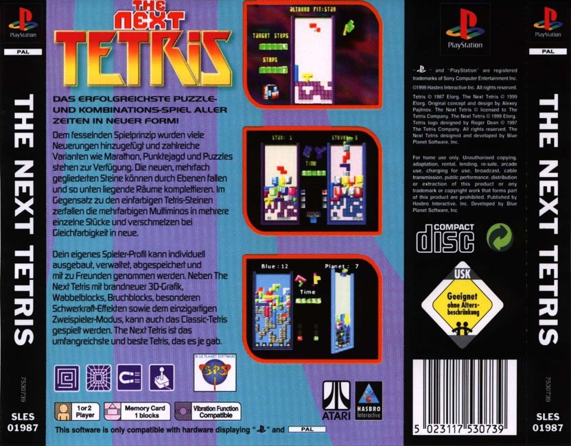 Contraportada de The Next Tetris · DE