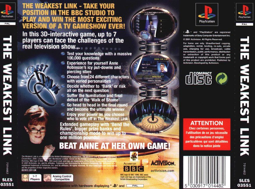 Contraportada de Weakest Link · EU