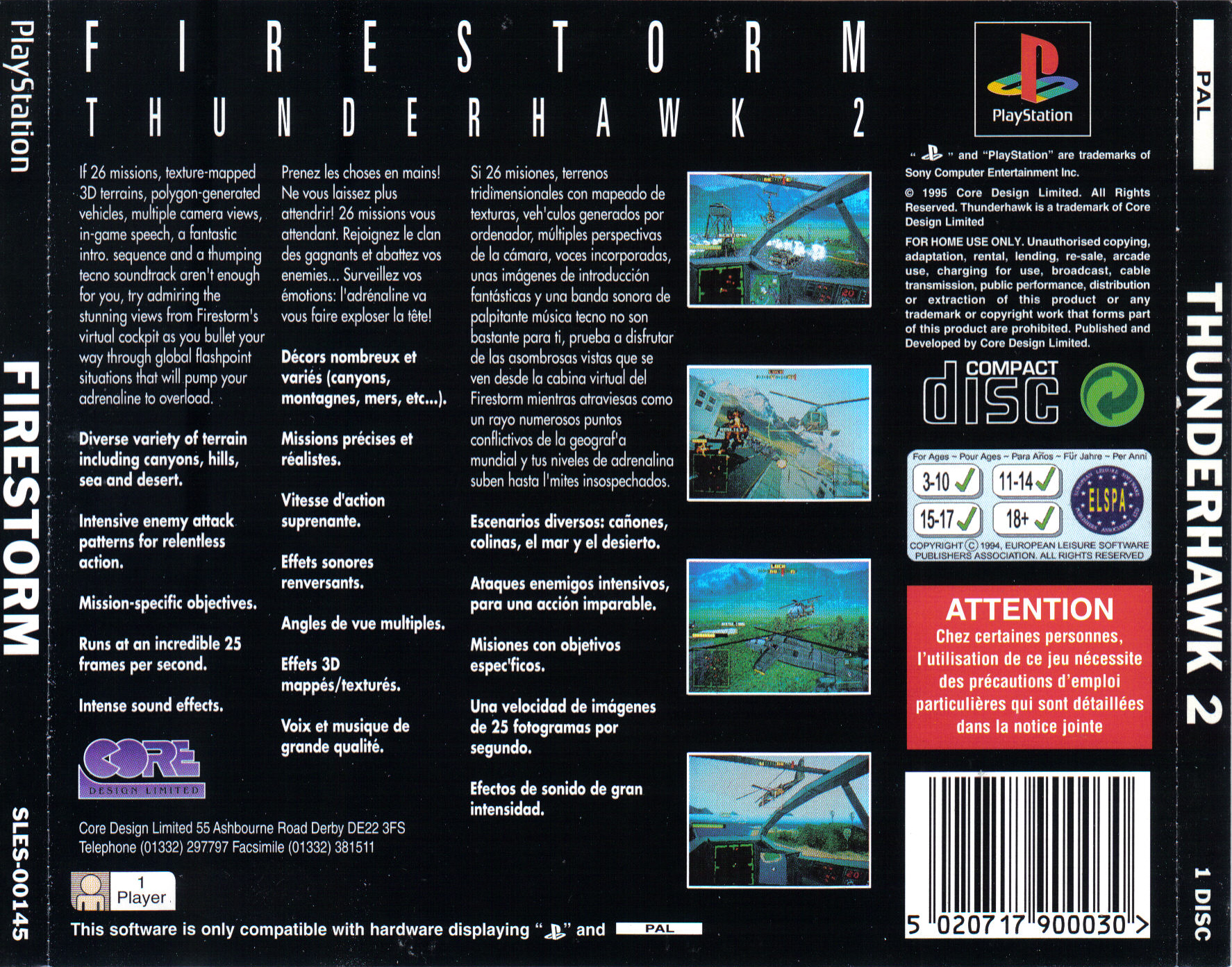 Contraportada de Thunderhawk 2 - Firestorm · EU