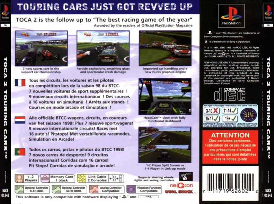 Contraportada de Toca 2 - Touring Cars · EU
