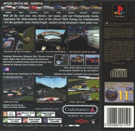 Contraportada de TOCA World Touring Cars · EU