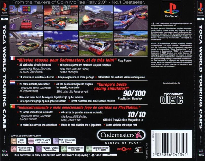 Contraportada de TOCA World Touring Cars · EU