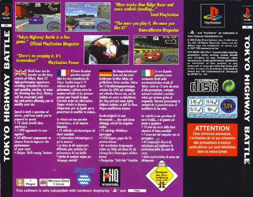 Contraportada de Tokyo Highway Battle · EU