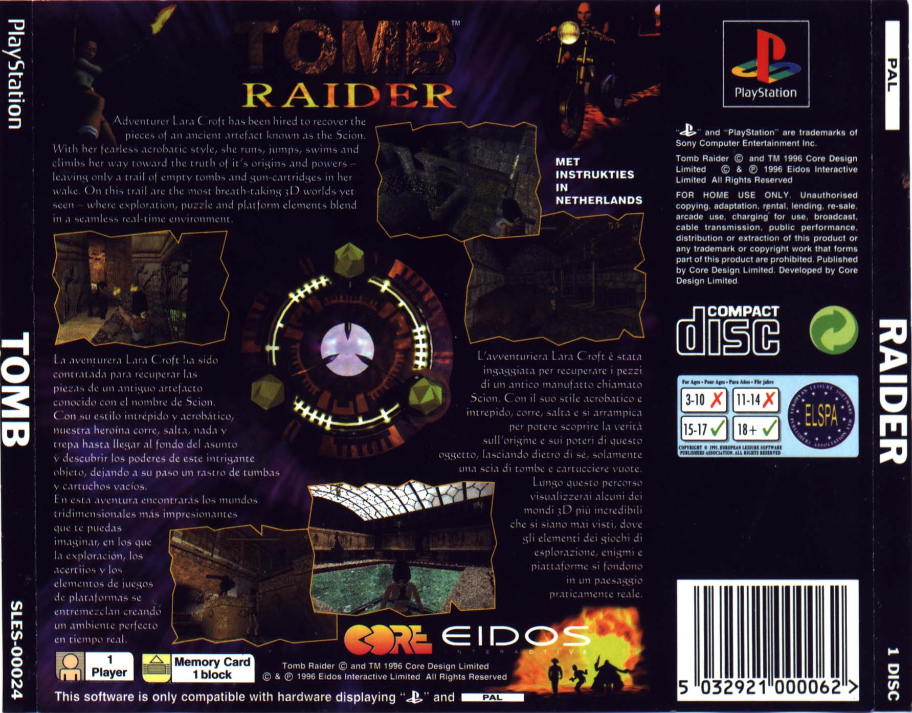 Contraportada de Tomb Raider · EU